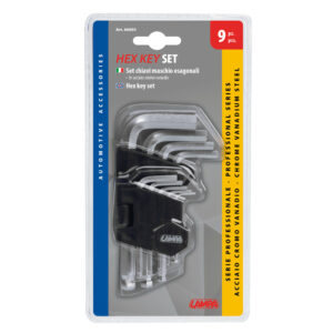 LAMPA - Chei hexagonale, 9 buc. [1,5 - 2 - 2,5 - 3 - 4 - 5 - 6 - 8 - 10mm] [otel crom vanadium]
