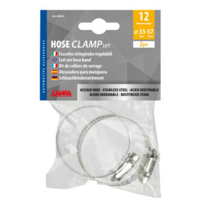 LAMPA - Coliere rotunde inox, 12mm, diam. 23-57mm, 2 buc.