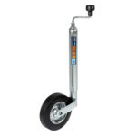 LAMPA - JOCKEY WHEEL Load max 150 kg. Galvanized steel tube diam. 48 MM. Extension min 490 mm Max 750 MM