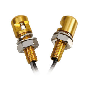 LAMPA - PAIR OF GOLD SCREWS M8 X 20mm [LED] BLUE LIGHT