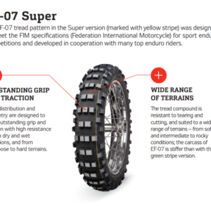 MITAS Enduro FIM - EF-07 SUPER - 130/90-18 [69R] [dunga galbena]