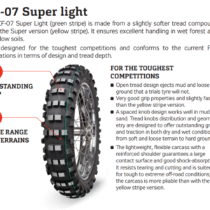 MITAS Enduro FIM - EF-07 SUPER LIGHT - 130/90-18 [69R] [dunga verde]