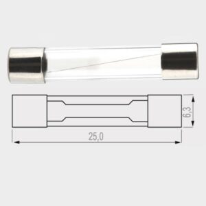 MOTOPRO - Siguranta fuzibila cilindrica - 20 Amp, 25MM