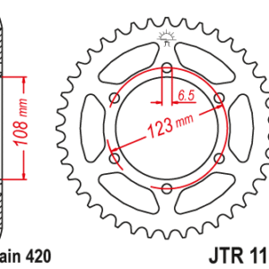 EMGO - Foaie (spate) JTR1133, 53 dinti - Derbi / Aprilia / Gilera