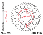 JT - Foaie (spate) JTR1332, 43 dinti - XRV 750AfrTwin '93-
