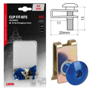 LAMPA - Clip Fit-Kits for fairings (5 MA) - 10 pcs - Blue