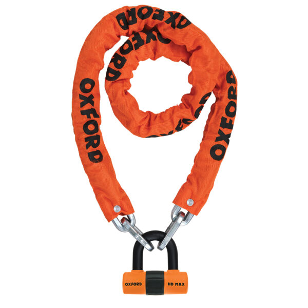 OXFORD - HD CHAIN LOCK 9.5mm SQUARE 1.5M X 9.5mm ORANGE