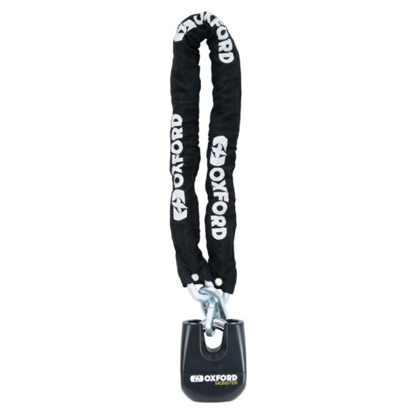 OXFORD - MONSTER 12mm SQUARE CHAIN & PADLOCK 1.5M