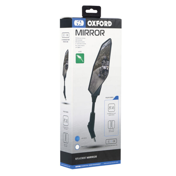 OXFORD - KITE, oglinda universala stanga, M10 [pereche cu OX156]