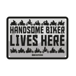 OXFORD - Placuta metalica [30x20cmx0.25mm] Handsome Biker Lives Here