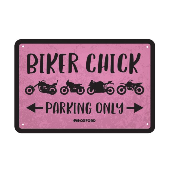 OXFORD - Placuta metalica [30x20cmx0.25mm] BIKER CHICK