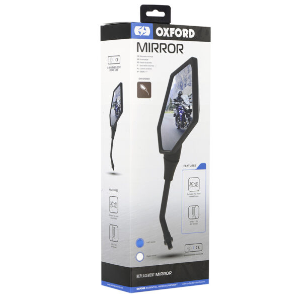 OXFORD - DIAMOND, oglinda universala stanga, M10 [pereche cu OX571]