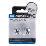 OXFORD - Skull Valve Caps Silver