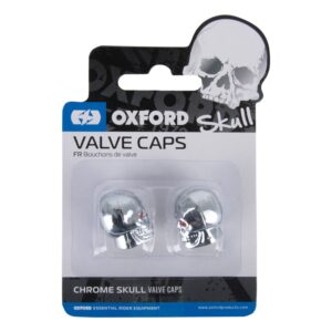 OXFORD - Skull Valve Caps Silver