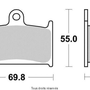 SIFAM - Placute frana KYOTO S1049B = SBS 624DC, 624HF, 624HS [SEMI-METALICE]