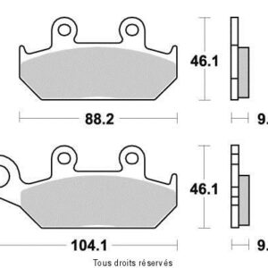 SIFAM - Placute frana KYOTO S1072 = SBS 650HF, 650HS, 137HF [SEMI-METALICE]