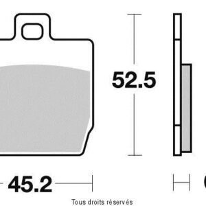SIFAM - Placute frana KYOTO S1105 = SBS145 - SBS731 [SEMIMETALICE]