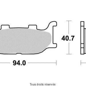 SIFAM - Placute frana KYOTO S1109 = SBS691 [SEMIMETALICE]