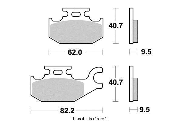 SIFAM - Placute frana KYOTO S1266 = SBS 754SI [SEMI-METALICE]