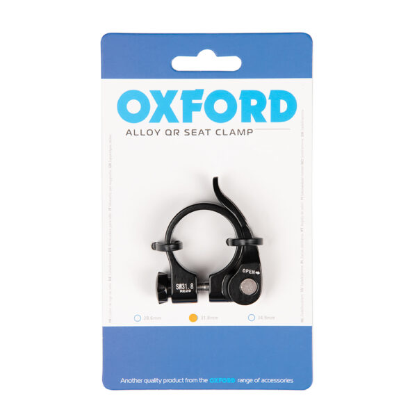 OXFORD BIKE - COLIER RAPID NICHELAT 31.8mm Q/R - NEGRU
